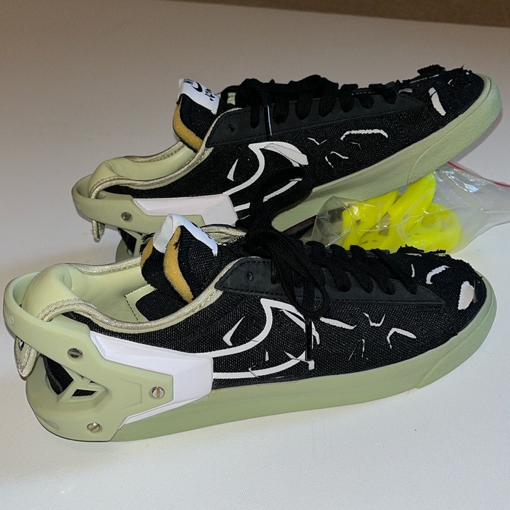 Nike Shoes Men's 6.5 Blazer Low Acronym Black Olive Aura DO9373 Heel Clip  NEW
